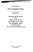 Obras completas de Orton - Entretener al Sr. Sloane; Botín; Lo que el mayordomo; Rufián; Campamento de Erpingham; Juegos fúnebres; Bueno y ... - Orton Complete Plays - Entertaining Mr Sloane; Loot; What the Butler; Ruffian; Erpingham Camp; Funeral Games; Good & ...