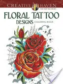 Libro para colorear de diseños de tatuajes florales - Floral Tattoo Designs Coloring Book
