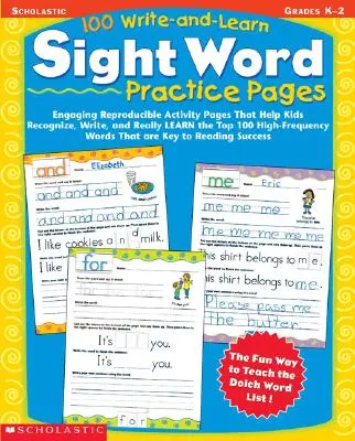 100 páginas para practicar las palabras: Atractivas Páginas de Actividades Reproducibles que Ayudan a los Niños a Reconocer, Escribir y Aprender Realmente las 100 Principales Palabras Altas - 100 Write-And-Learn Sight Word Practice Pages: Engaging Reproducible Activity Pages That Help Kids Recognize, Write, and Really Learn the Top 100 High