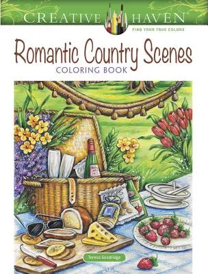 Libro para colorear de Creative Haven Escenas campestres románticas - Creative Haven Romantic Country Scenes Coloring Book