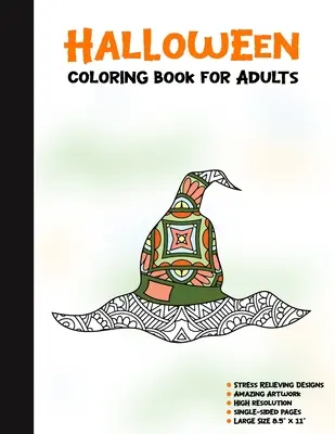 Libro de Halloween para colorear: 50 ilustraciones de Halloween impresas por una cara, aptas para rotuladores - Regalo divertido para actividades manuales - Desi - Halloween Coloring Book for Adults: 50 Halloween Illustrations Printed On One Side, Safe For Markers - Fun Craft Activity Gift - Stress Relieving Desi