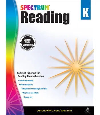 Spectrum Cuaderno de Lectura, Grado K - Spectrum Reading Workbook, Grade K