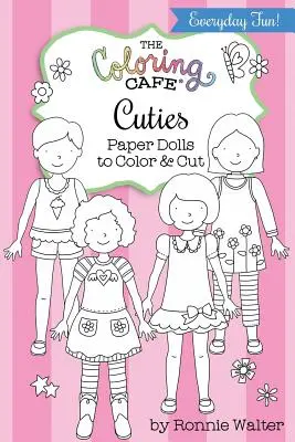 The Coloring Cafe Cuties-Muñecos de papel para colorear y recortar - The Coloring Cafe Cuties-Paper Dolls to Color and Cut