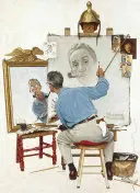 Autorretrato Triple de Norman Rockwell del Cuaderno del Saturday Evening Post - Norman Rockwell's Triple Self-Portrait from the Saturday Evening Post Notebook