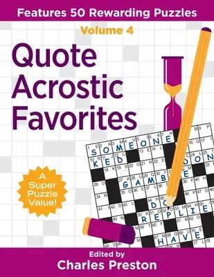 Citas acrósticas favoritas: 50 crucigramas gratificantes - Quote Acrostic Favorites: Features 50 Rewarding Puzzles