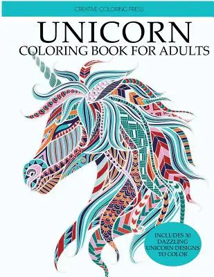 Libro para colorear de unicornios: Libro de colorear para adultos con hermosos diseños de unicornios - Unicorn Coloring Book: Adult Coloring Book with Beautiful Unicorn Designs