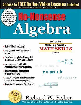 Álgebra sin sentido: Parte de la serie Mastering Essential Math Skills - No-Nonsense Algebra: Part of the Mastering Essential Math Skills Series