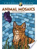 Creative Haven Libro para colorear Mosaicos de animales - Creative Haven Animal Mosaics Coloring Book