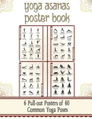 Yoga Asanas Chart Book: lllustrated Yoga Pose Chart with 60 Poses (aka Postures, Asanas, Positions) - Pose Names in Sanskrit and English - Gre