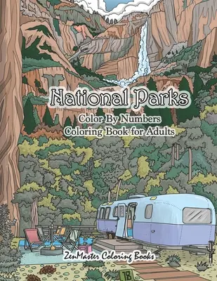 Libro para colorear de los Parques Nacionales: Un libro para colorear de los parques nacionales con escenas campestres, animales, animales salvajes, etc. - National Parks Color By Numbers Coloring Book for Adults: An Adult Color By Numbers Coloring Book of National Parks With Country Scenes, Animals, Wild