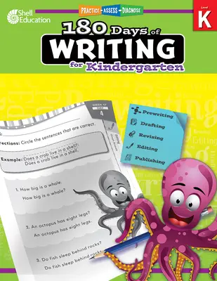 180 días de escritura para el jardín de infancia (español): Practicar, Evaluar, Diagnosticar - 180 Days of Writing for Kindergarten (Spanish): Practice, Assess, Diagnose