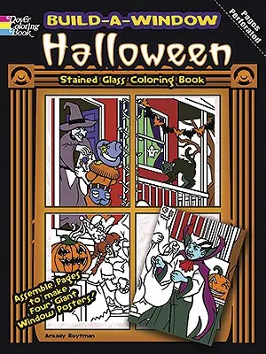Libro para colorear de Vidrieras Construye-una-Ventana Halloween - Build-A-Window Stained Glass Coloring Book Halloween