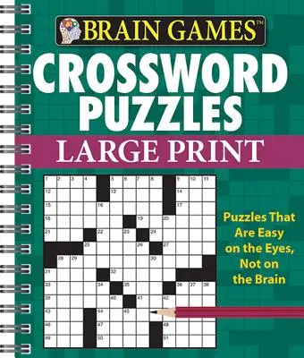 Juegos de ingenio - Crucigramas - Letra grande (Verde) - Brain Games - Crossword Puzzles - Large Print (Green)