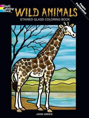 Libro para colorear de Vidrieras de Animales Salvajes - Wild Animals Stained Glass Coloring Book