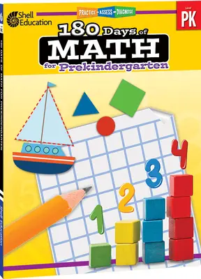 180 días de matemáticas para preescolar: Práctica, evaluación y diagnóstico - 180 Days of Math for Prekindergarten: Practice, Assess, Diagnose