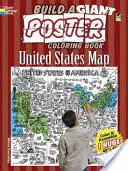 Construye un póster gigante para colorear -- Mapa de Estados Unidos - Build a Giant Poster Coloring Book -- United States Map