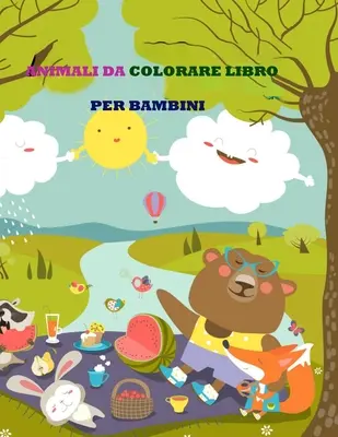 Libro para colorear de animales para niños - Animali da colorare libro per bambini