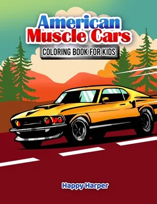 Libro para colorear de coches musculosos - Muscle Cars Coloring Book