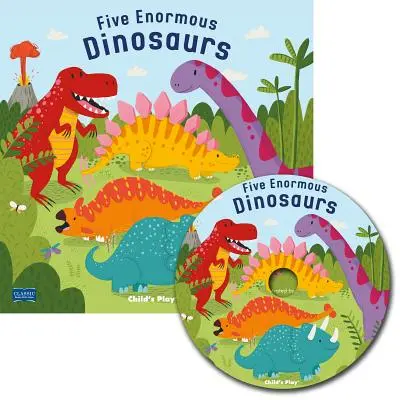 Cinco enormes dinosaurios [Con CD (Audio) - Five Enormous Dinosaurs [With CD (Audio)]