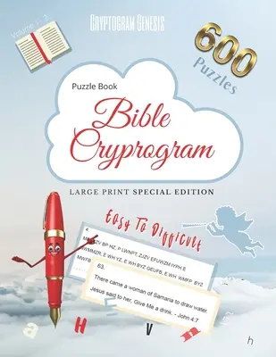 Libro Rompecabezas Criptograma Bíblico Edición Especial: Criptogramas Bíblicos, Libros de Rompecabezas Bíblicos de Criptogramas, Citas Bíblicas de Criptogramas - La Se - Puzzle Book Bible Cryptogram Large Print Special Edition: Bible Cryptograms, Cryptogram Bible Puzzle Books, Cryptograms Bible Quotes - The Complete Se