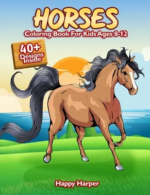 Libro para colorear de Caballos - Horses Coloring Book