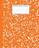 Marbled Composition Notebook: Calabaza mármol papel de rayas anchas Asunto Libro - Marbled Composition Notebook: Pumpkin Marble Wide Ruled Paper Subject Book