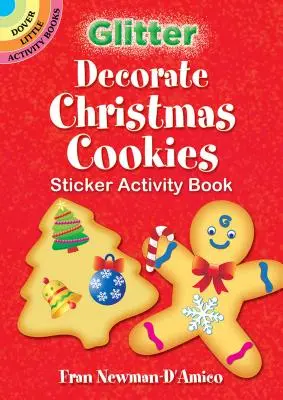 Libro de Actividades de Pegatinas para Decorar Galletas de Navidad con Purpurina - Glitter Decorate Christmas Cookies Sticker Activity Book