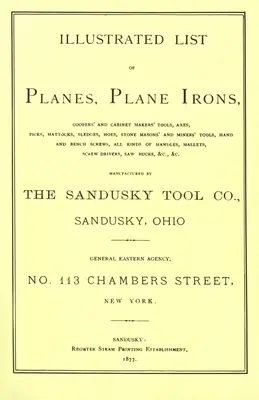 Sandusky Tool Co. 1877 Catálogo - Sandusky Tool Co. 1877 Catalog