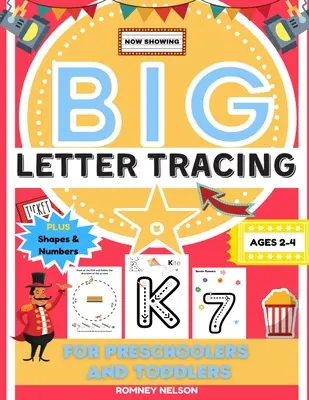 Gran trazado de letras para preescolares y niños pequeños de 2 a 4 años: abecedario y práctica de trazado de números Libro de ejercicios para niños (GRANDES libros de escritura de letras ABC) - Big Letter Tracing For Preschoolers And Toddlers Ages 2-4: Alphabet and Trace Number Practice Activity Workbook For Kids (BIG ABC Letter Writing Books