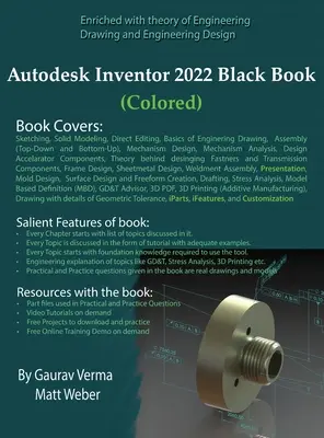 Autodesk Inventor 2022 Libro negro (en color) - Autodesk Inventor 2022 Black Book (Colored)