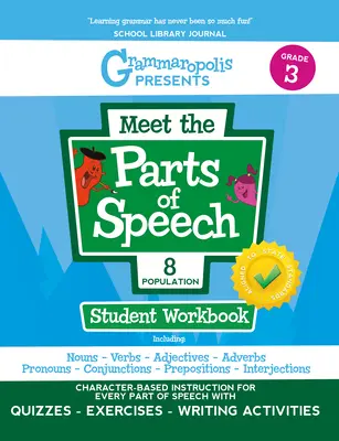 Cuaderno de ejercicios de las partes de la oración, 3º curso - The Parts of Speech Workbook, Grade 3