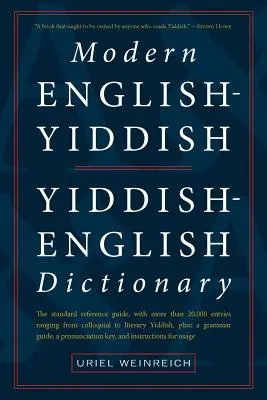 Diccionario moderno inglés-yiddish yiddish-inglés - Modern English-Yiddish Yiddish-English Dictionary