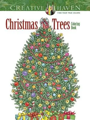 Creative Haven Libro para colorear Árboles de Navidad - Creative Haven Christmas Trees Coloring Book