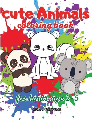 Libro para colorear de Animales lindos: Libro de colorear para niña y niño: Animales bonitos y sencillos, divertidos y para aliviar el estrés, fáciles de colorear para principiantes - Cute Animals coloring book: Coloring book for little girl and boy: Cute and Simple Animals, Fun and Stress Relieve, Easy to coloring for Beginners