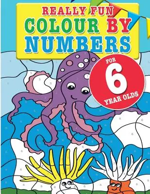 Colorea los números para niños de 6 años: Un divertido y educativo libro de actividades para colorear con números para niños de seis años - Really Fun Colour By Numbers For 6 Year Olds: A fun & educational colour-by-numbers activity book for six year old children