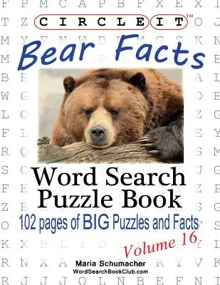 Encierra en un círculo, Oso, Sopa de letras, Libro rompecabezas - Circle It, Bear Facts, Word Search, Puzzle Book