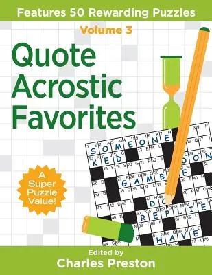 Cita Acróstico Favoritos: 50 puzzles gratificantes - Quote Acrostic Favorites: Features 50 Rewarding Puzzles