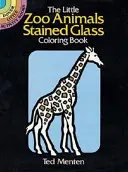 Libro para colorear con vidrieras de los animalitos del zoo - The Little Zoo Animals Stained Glass Coloring Book