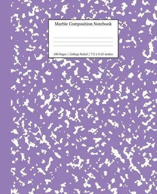 Marble Composition Notebook College Ruled: Cuadernos de mármol lavanda, Material escolar, Cuadernos para la escuela - Marble Composition Notebook College Ruled: Lavender Marble Notebooks, School Supplies, Notebooks for School