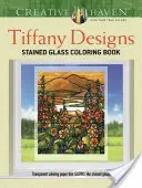 Creative Haven Tiffany Diseños Vidrieras Libro para colorear - Creative Haven Tiffany Designs Stained Glass Coloring Book