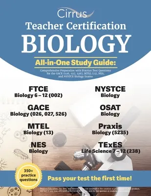 Guía de Estudio de Biología Todo en Uno para la Certificación de Maestros: Preparación completa con preguntas de examen de práctica para el GACE (026, 027, 526), MTEL (13), - Teacher Certification Biology All-in-One Study Guide: Comprehensive Preparation with Practice Test Questions for the GACE (026, 027, 526), MTEL (13),