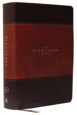 Biblia de estudio Reina Valera, imitación piel, marrón, edición a todo color - The King James Study Bible, Imitation Leather, Brown, Full-Color Edition