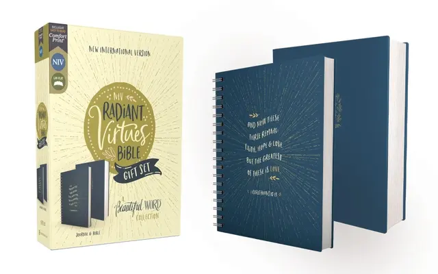 Niv, Biblia Virtudes Radiantes: Una bella colección de palabras, Biblia de tapa dura y diario de regalo, Letra roja, Impresión confort - Niv, Radiant Virtues Bible: A Beautiful Word Collection, Hardcover Bible and Journal Gift Set, Red Letter, Comfort Print