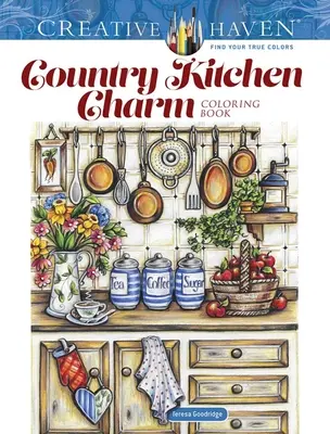 Libro para colorear de Creative Haven Escenas de primavera - Creative Haven Country Kitchen Charm Coloring Book