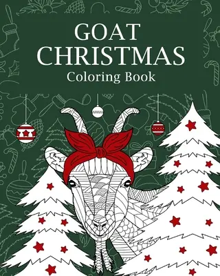 Libro para colorear de Navidad de la cabra - Goat Christmas Coloring Book