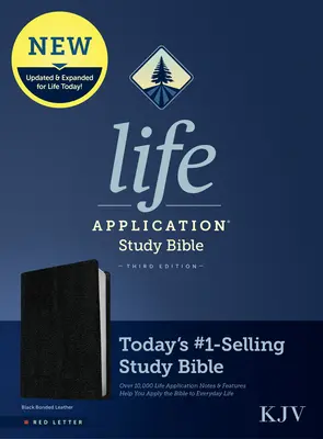 Biblia de Estudio de Aplicación de la Vida KJV, Tercera Edición (Letra Roja, Cuero Bonded, Negro) - KJV Life Application Study Bible, Third Edition (Red Letter, Bonded Leather, Black)