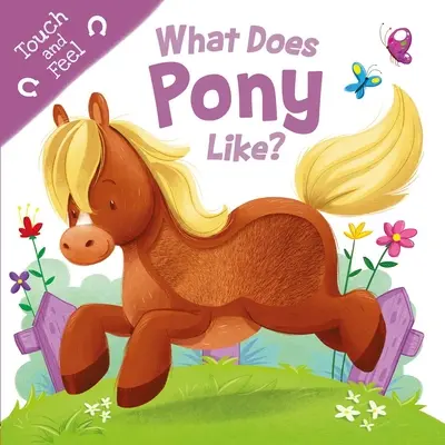 ¿Qué le gusta a Pony? Libro de cartón para tocar y sentir - What Does Pony Like?: Touch & Feel Board Book