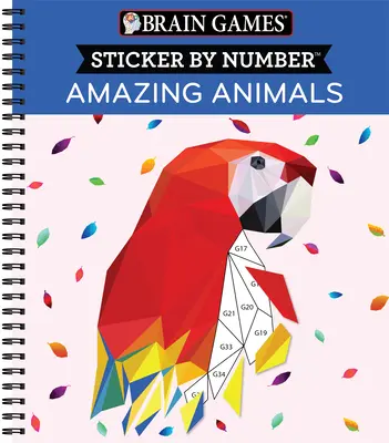 Juegos de ingenio - Sticker by Number: Animales asombrosos - Brain Games - Sticker by Number: Amazing Animals