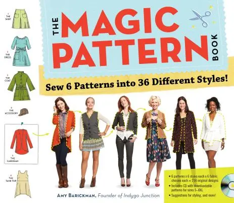 El libro mágico de patrones: ¡Cose 6 patrones en 36 estilos diferentes! - The Magic Pattern Book: Sew 6 Patterns Into 36 Different Styles!