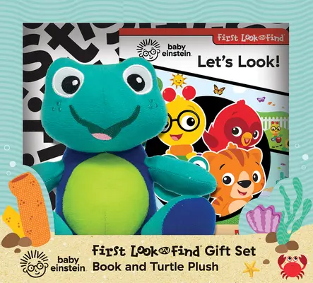 Baby Einstein: Primer Juego de Regalo Mira y Encuentra: Libro y Peluche Tortuga - Baby Einstein: First Look and Find Gift Set: Book and Turtle Plush